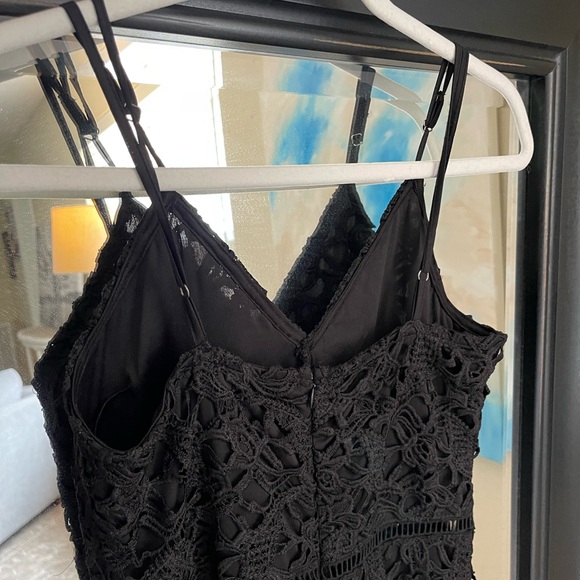 Anthropologie Moon River Black Crochet Lace Dress Size Large - Picture 5 of 9
